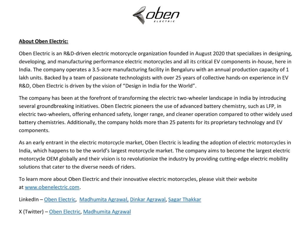 this is the image of Oben Electric Riders Cross 3.2 Cr Km