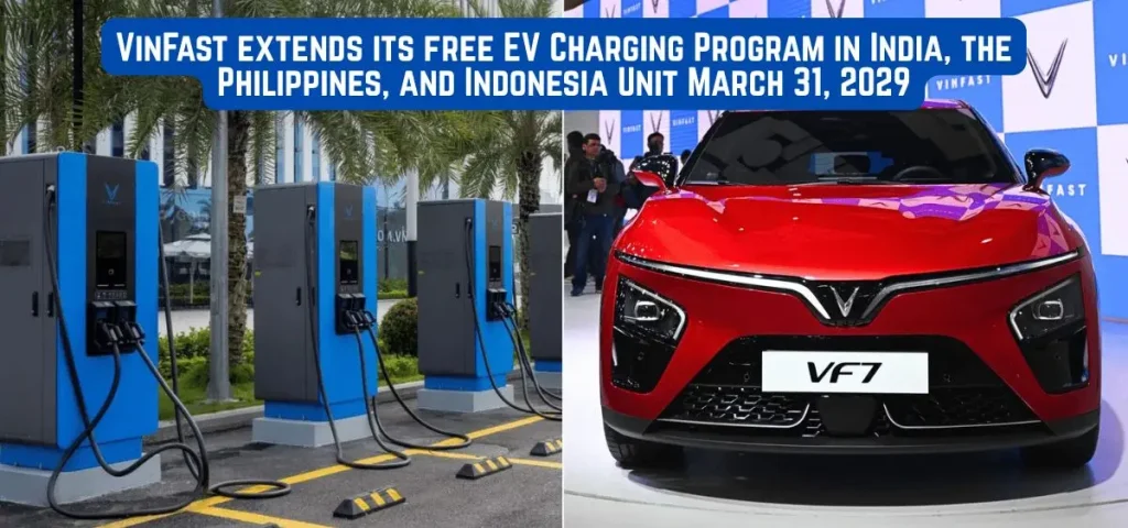 this is the image of VinFast extends its free EV Charging Program in India