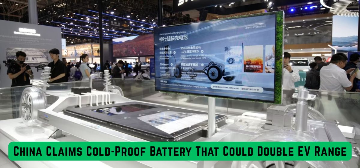this is the image of China claiming a cold-proof battery that could double EV Range