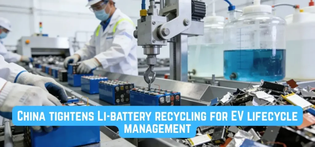 this is the image of China tightens Li-battery recycling for EV