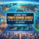 this is the image of Global 2025 Power Demand Surges as EVs & Data Centers Boom