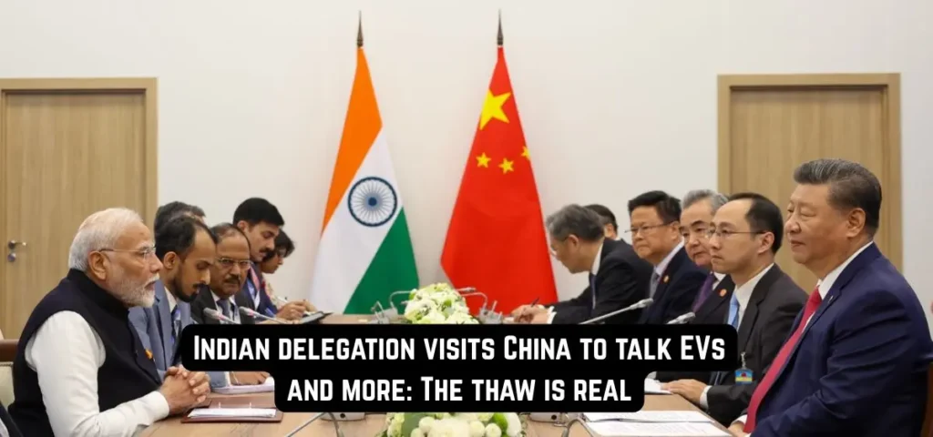 this is the image of Indian delegation visits China to talk EVs and more