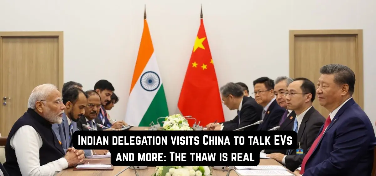 this is the image of Indian delegation visits China to talk EVs and more
