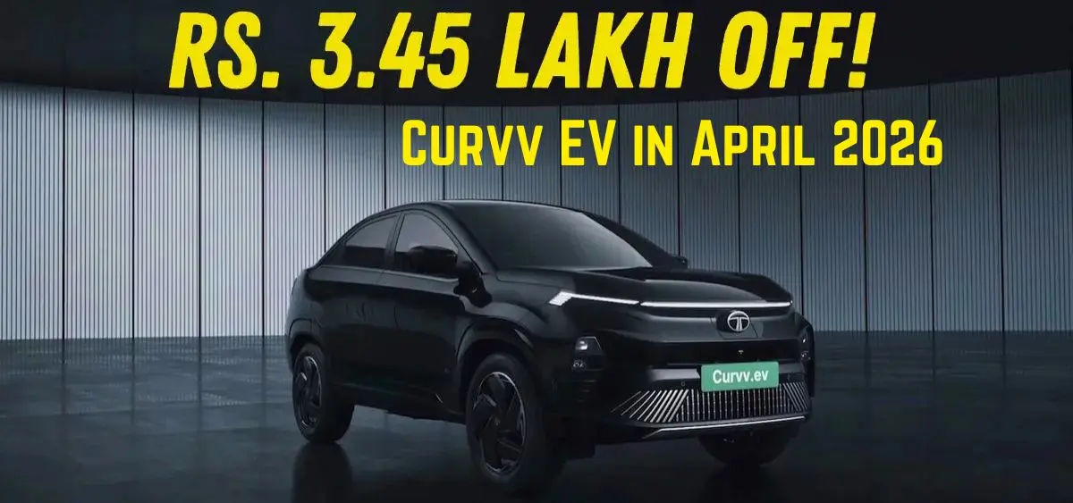 this is the image of Tata is offering Rs. 3.45 lakh benefits on Curvv EV in April 2026