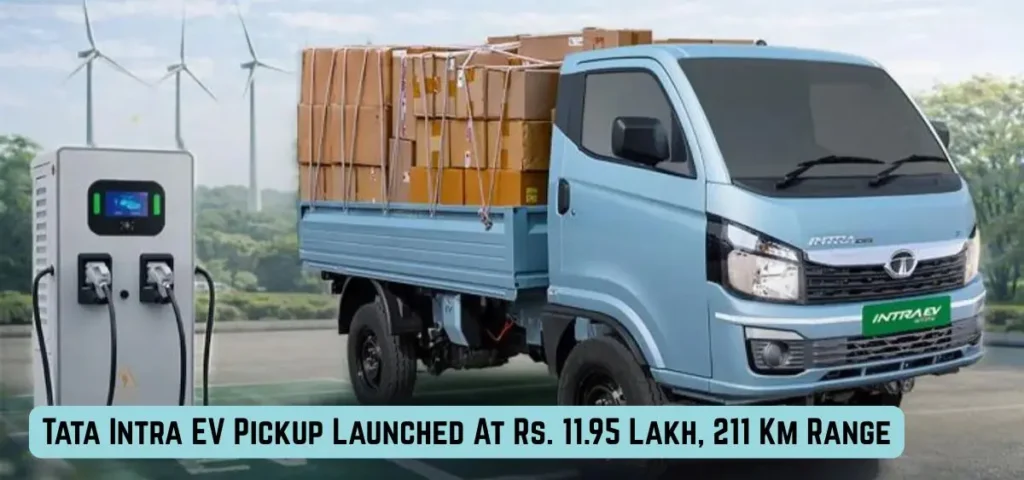 this is the image of Tata Intra EV Pickup Launched
