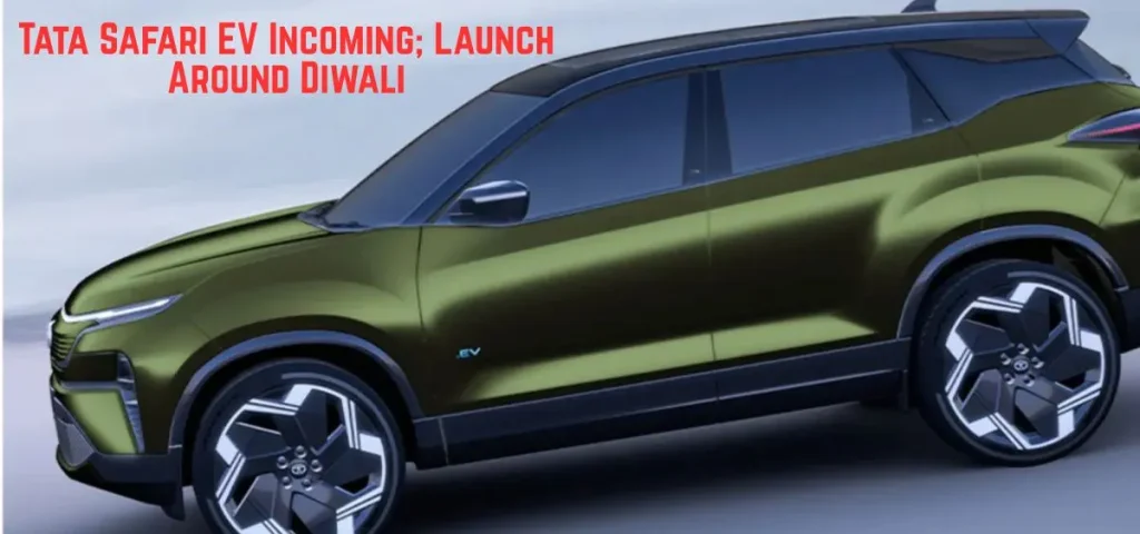 this is the image of Tata Safari EV Incoming; Launch Around Diwali