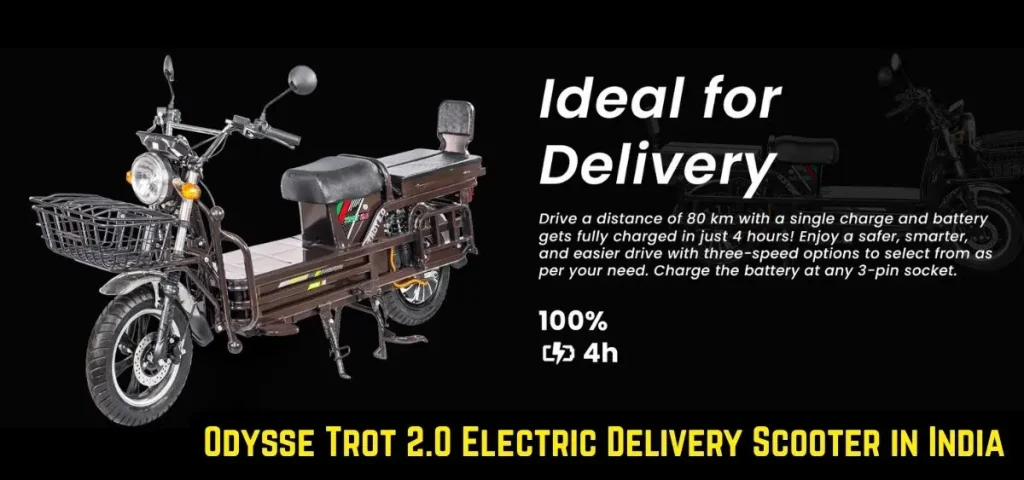 this is theimage of Odysse Trot 2.0 Electric Delivery Scooter in India