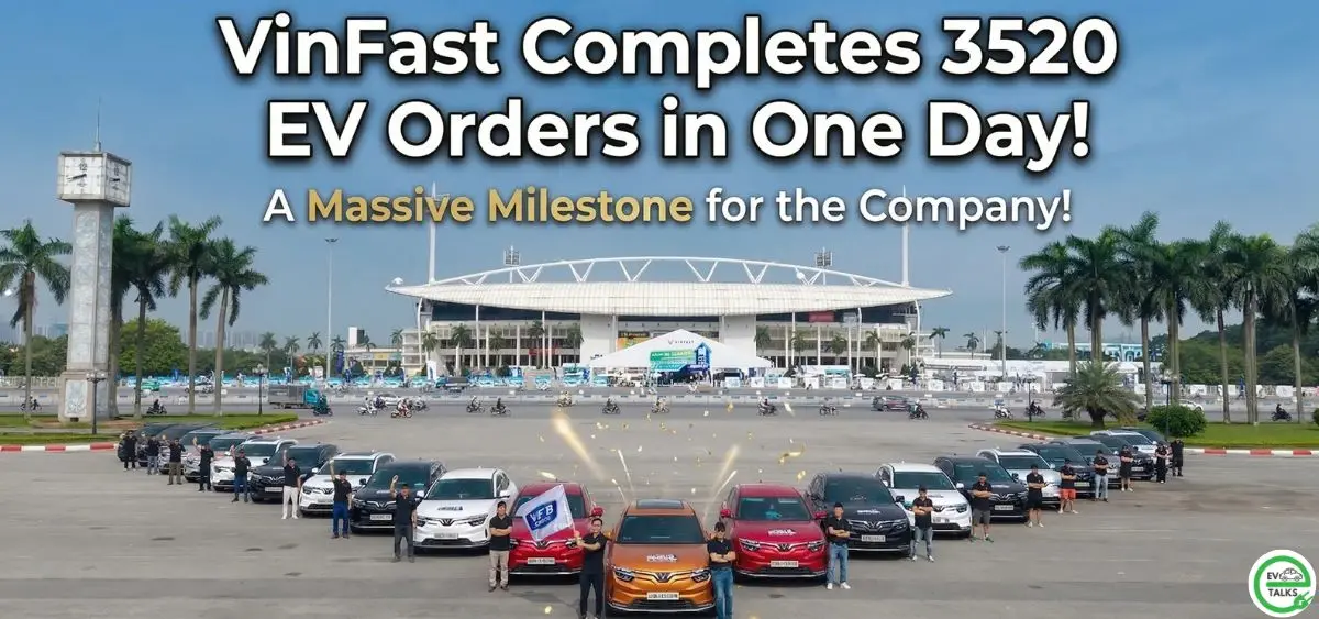 this is the image of Vinfast Recorded 3520 EV Orders in 24 Hours in Vietnam