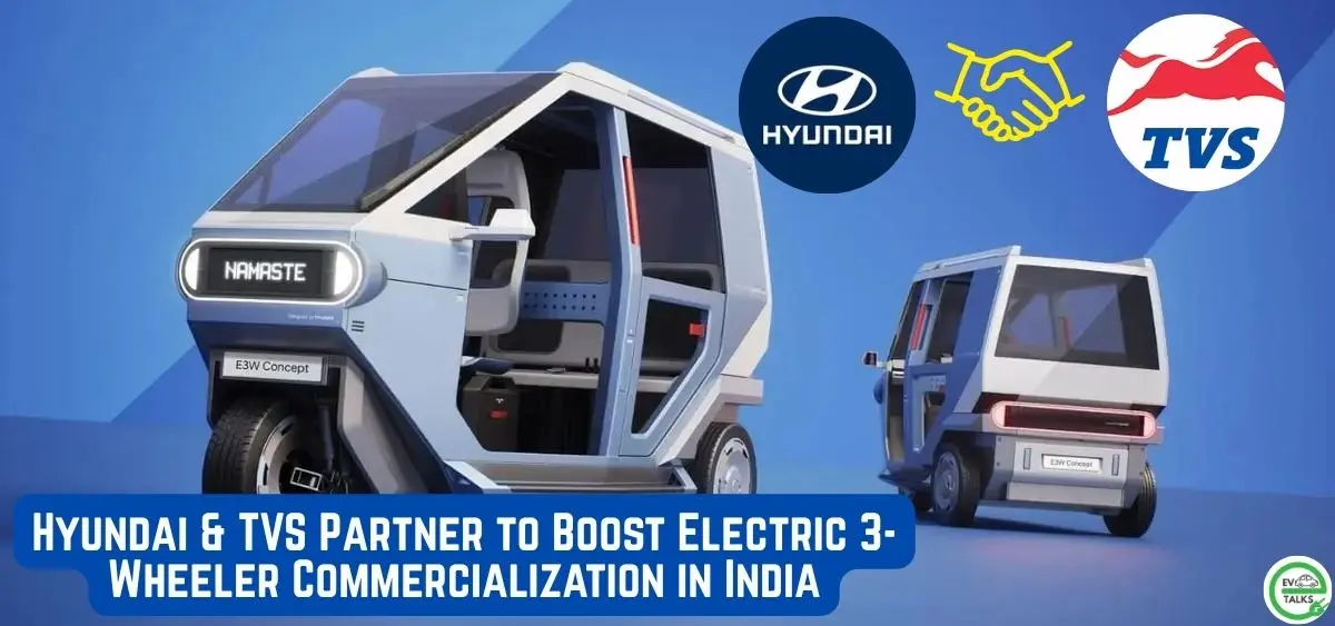 this is the image of Hyundai & TVS Partner to Boost Electric 3-Wheeler Commercialization in India
