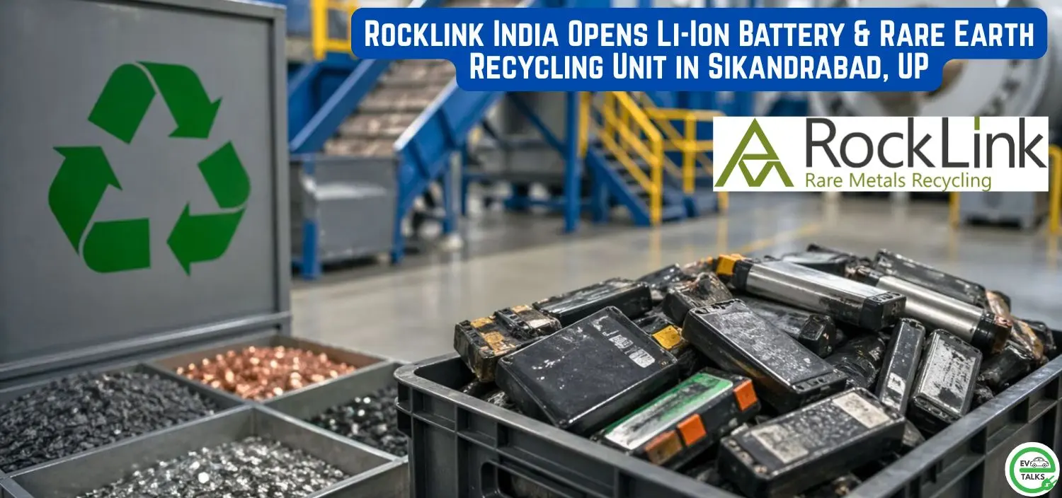 THIS IS THE IMAGE OF Rocklink India Launches Li-Ion Battery & Rare Earth Magnet Recycling Plant in Sikandrabad, UP