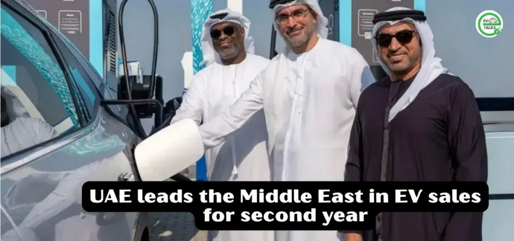 this is the image of UAE leads the Middle East in EV sales for second year