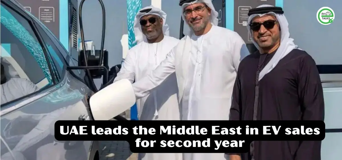 this is the image of UAE leads the Middle East in EV sales for second year