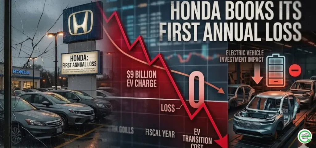 this is the image of Honda books its first annual loss, hit by $9 billion EV charge