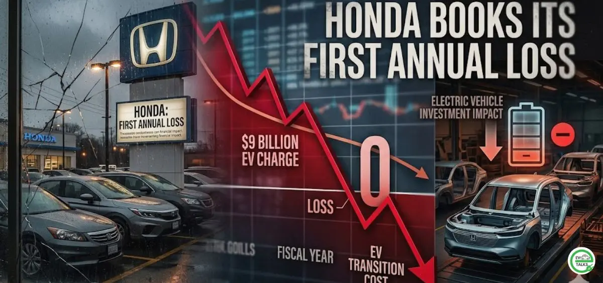 this is the image of Honda books its first annual loss, hit by $9 billion EV charge
