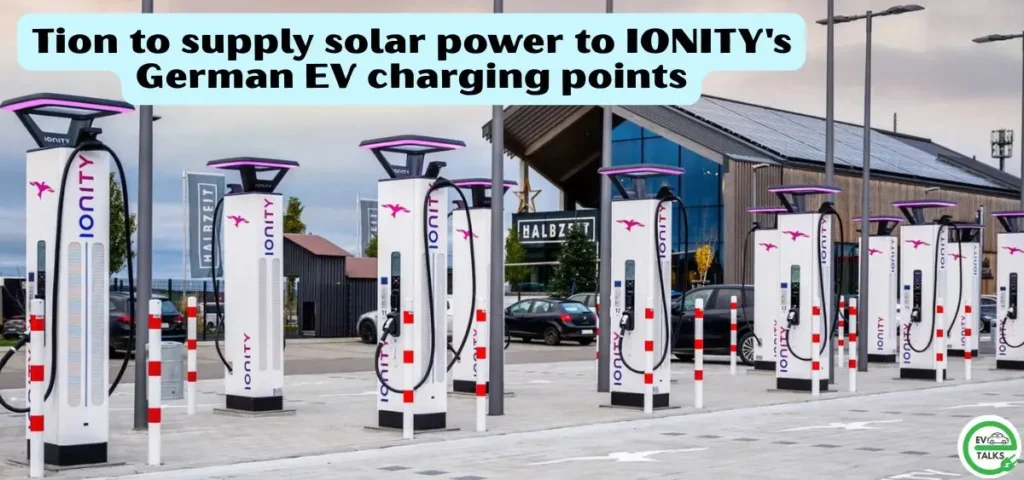 this is the image of Tion to supply solar power to IONITY's German EV charging points