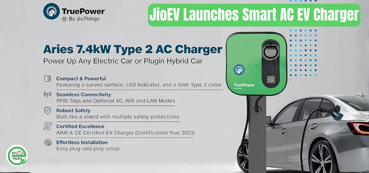 this is the image of JioEV Launches Aries 7.4kW Smart EV Charger With 4G Speed