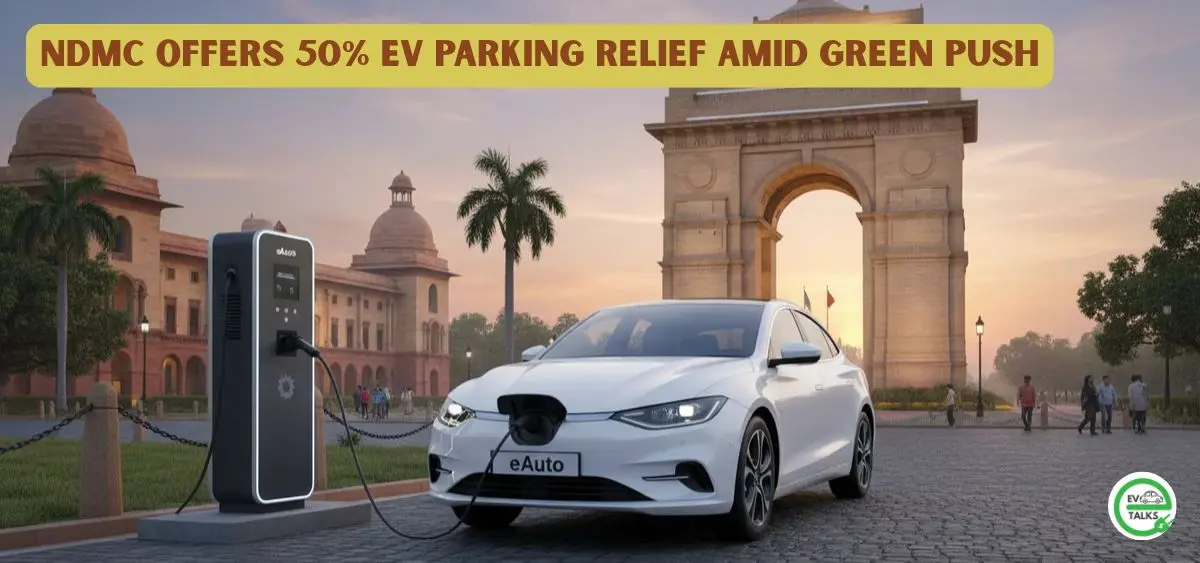 this is the image of NDMC offers 50% EV parking relief amid green push