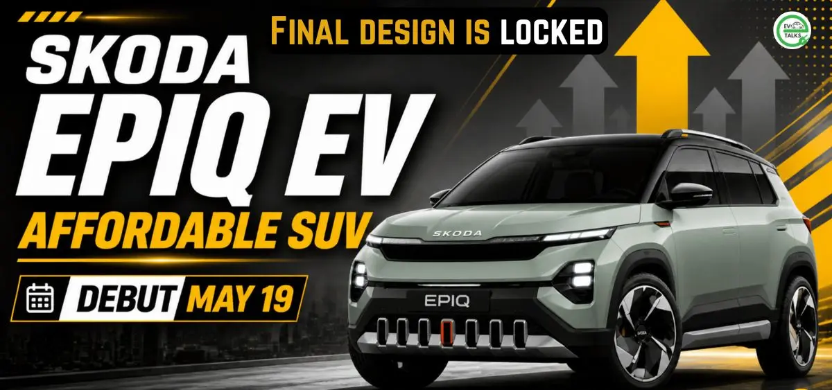 this is the image of Skoda unveils the Epiq EV Final design ahead of May 19 debut