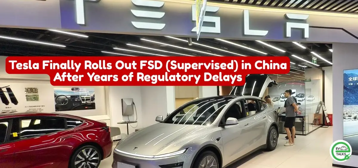 this is the image of Tesla launched FSD in China after years of regulatory delays.