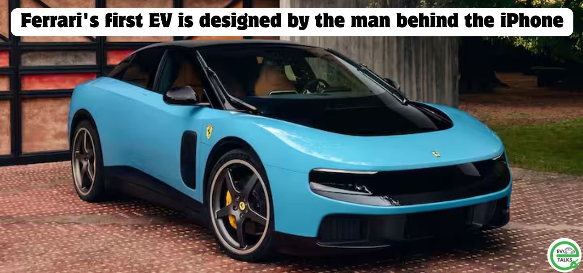 this is the image of Ferrari's first EV is designed by the man behind the iPhone