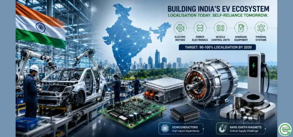 this is the image of India targets 90-100 % EV component localisation by 2030