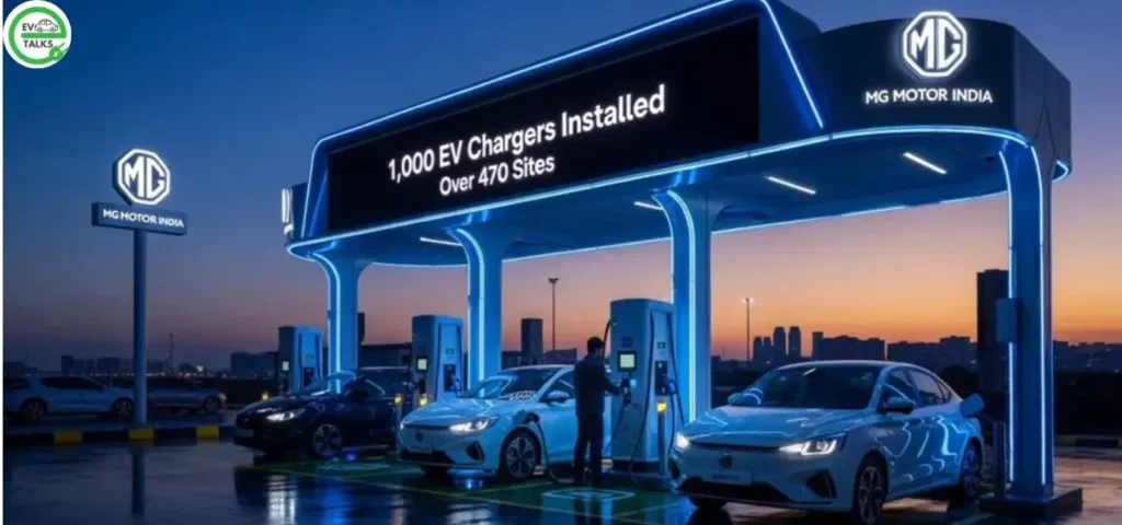 this is the image of MG Motor India installs 1000 EV chargers at over 470 sites
