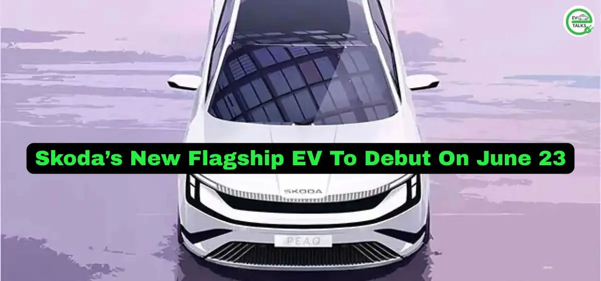 this is the image of Skoda’s New Flagship EV To Debut On June 23