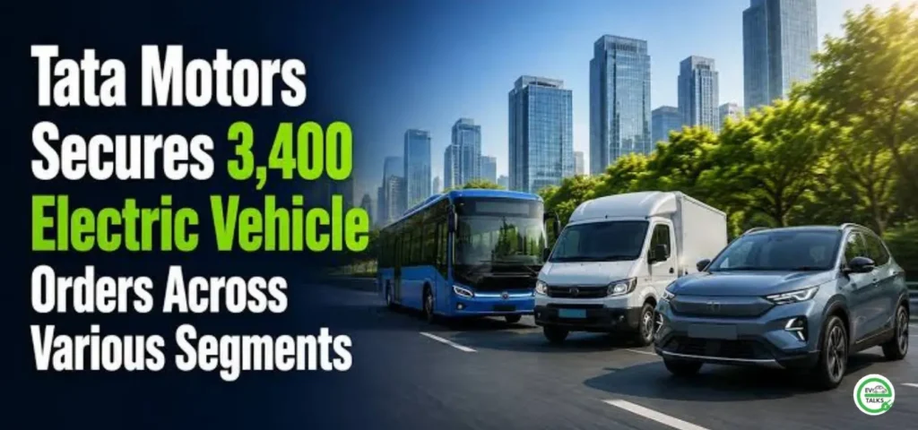this is the image of Tata Motors Secures 3400 EV Orders; Shares Rise Over 1%