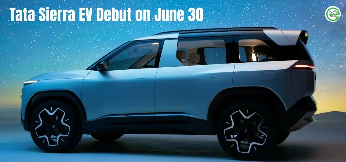 this is the image of Tata Sierra EV Debuts on June 30