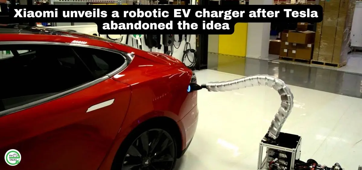 this is the image of Xiaomi unveils a robotic EV charger