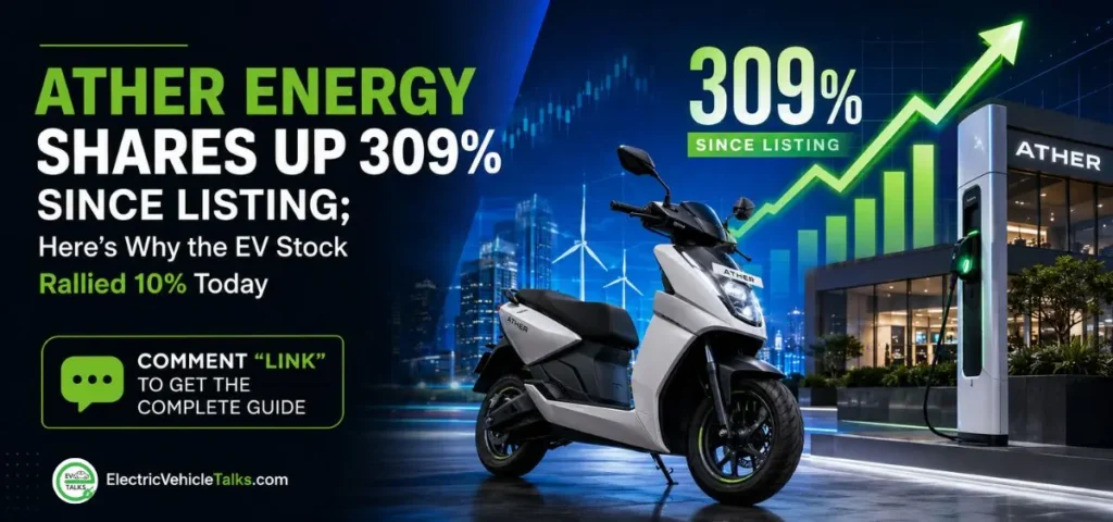 this is the image of Ather Energy shares up 309% since listing