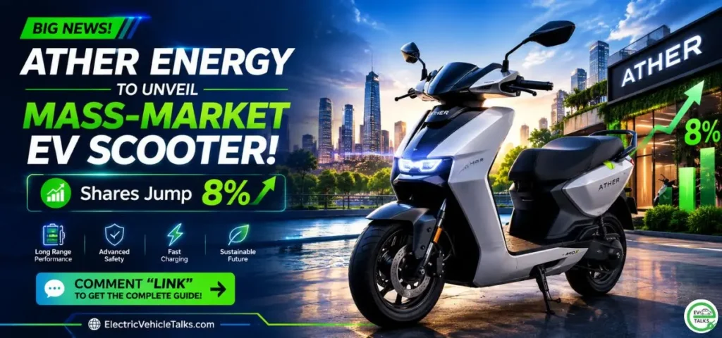 this is the image of Ather Energy to Unveil Mass-Market EV Scooter