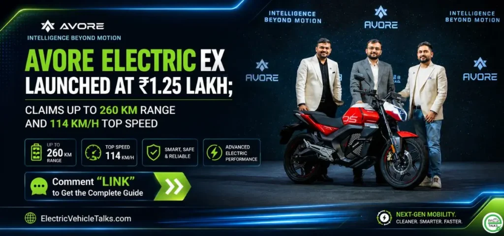 this is the image of Avore Electric EX Bike Launched at ₹1.25 Lakh