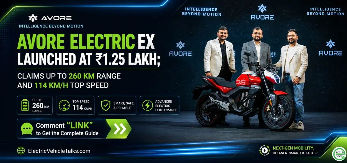 this is the image of Avore Electric EX Bike Launched at ₹1.25 Lakh