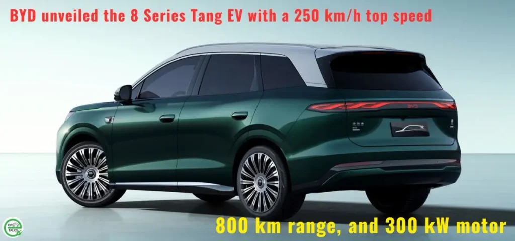 this is the image of BYD unveiled 8 Series Tang EV with 250 km/h top-speed