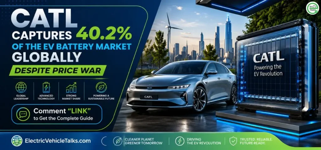 this is the image of CATL Captures 40.2% of the EV Battery Market Globally