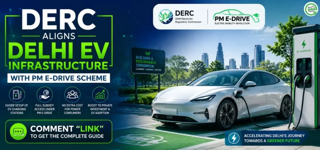 this is the image of DERC aligns Delhi EV infrastructure with PM E-DRIVE scheme