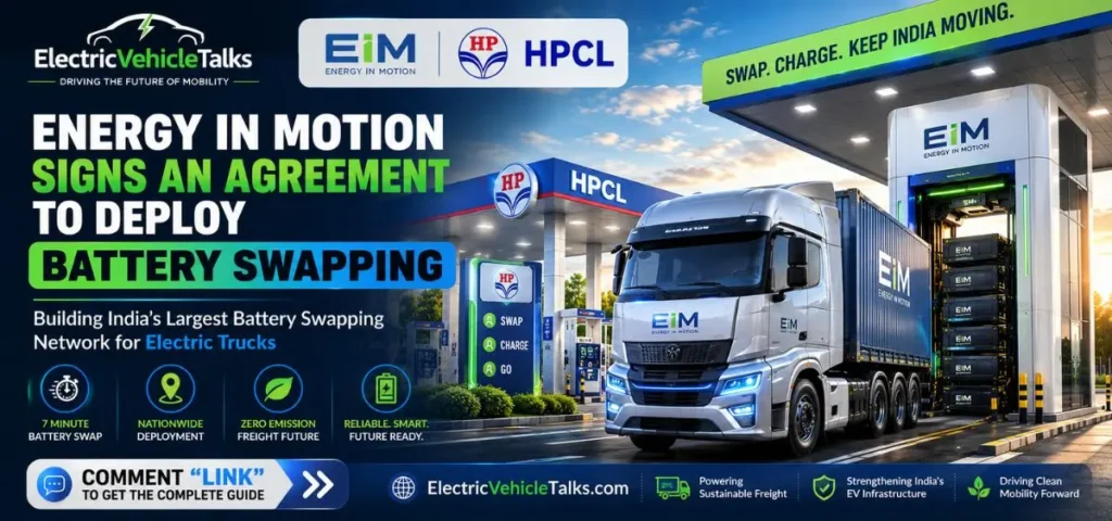 this is the image of Energy in Motion signs an agreement to deploy battery swapping