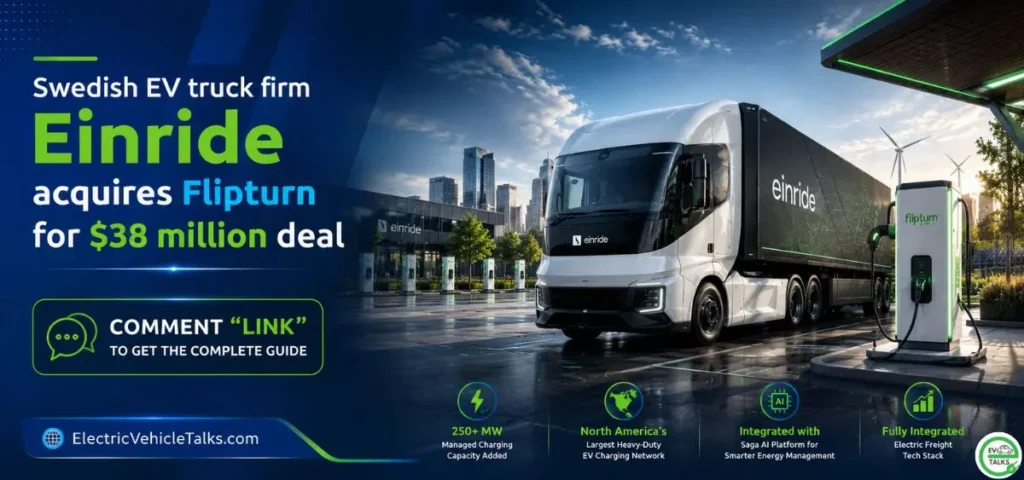 this is the image of Swedish EV truck firm Einride acquires Flipturn for $38 million deal