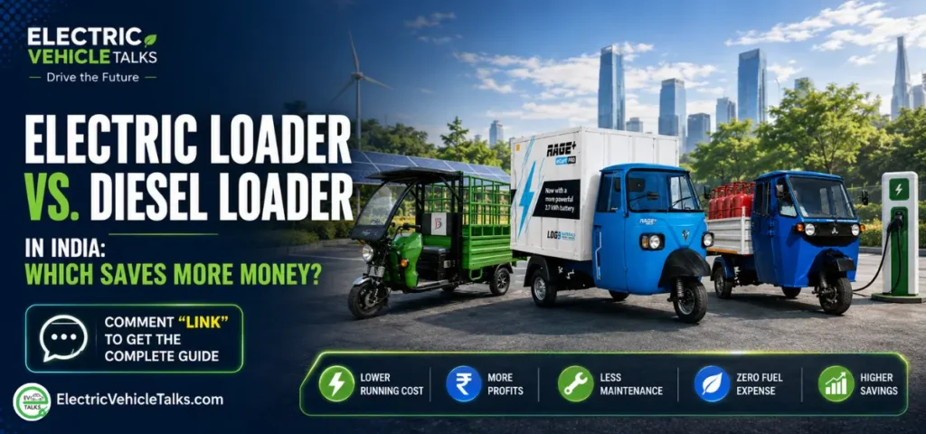 this is the image of an electric loader vs. Diesel Loader