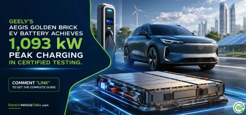 this is the image of Geely's Golden Brick EV Battery breaks 1,093kW Charging Record