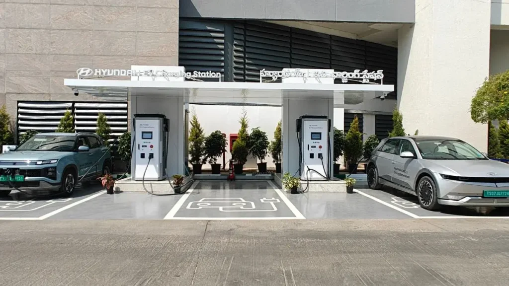 this is the image of EV Charging Ecosystem with 30,000+ Charging Points Access on myHyundai App
