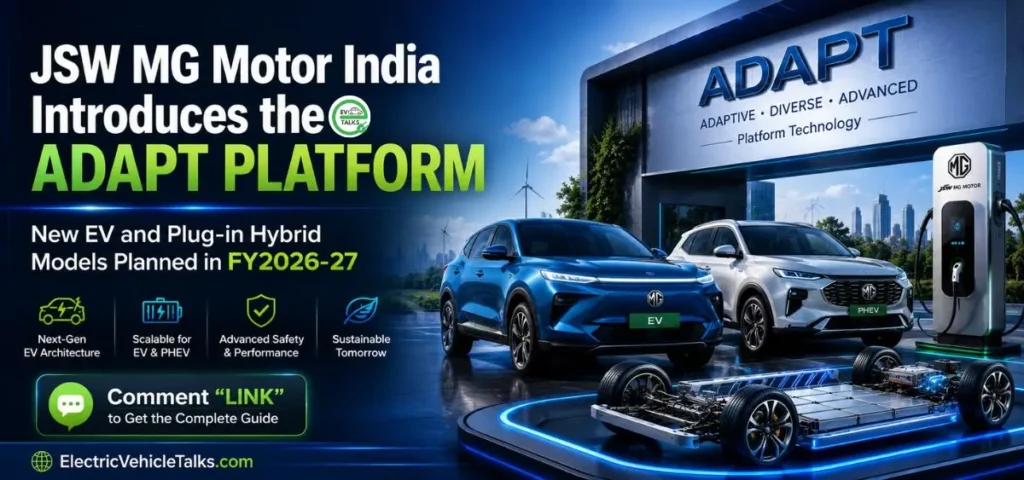 this is the image of JSW MG Unveils the ADAPT Platform for New EVs & PHEVs in India
