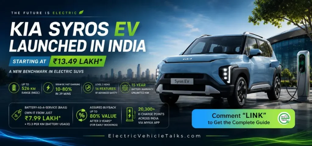 this is the image of Kia Syros EV launched in India starting at Rs 13.49 lakh