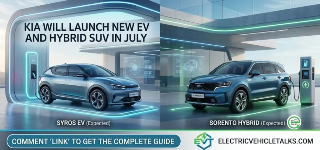 this is the image of Kia will launch new EV and Hybrid SUV in July