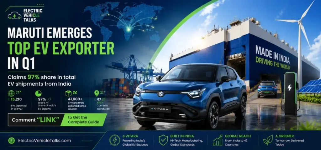 this is the image of Maruti Suzuki Tops EV Exports in Q1