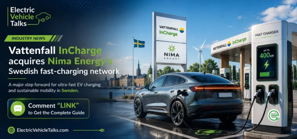 this is the image of Vattenfall InCharge acquires Nima's Swedish fast-charging network
