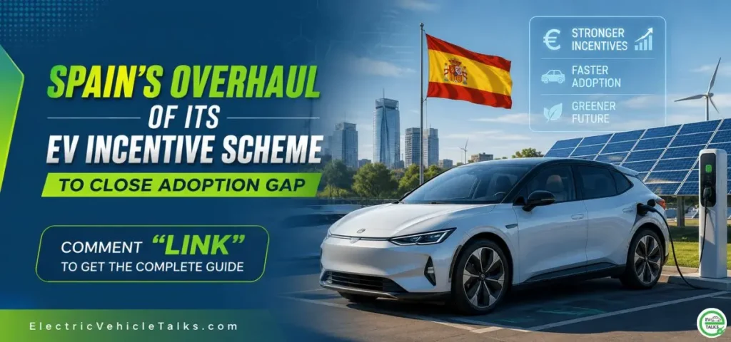this is the image of Spain's overhaul of its EV incentive scheme