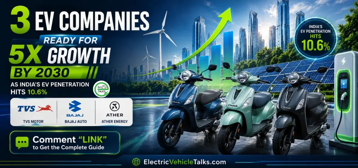 this is the image of 3 EV Companies Ready for 5X Growth by 2030 in India