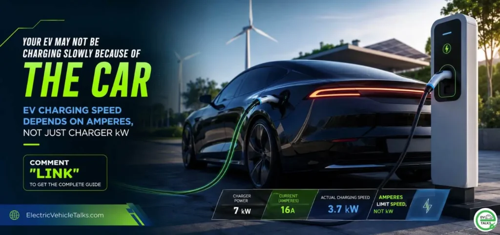 this is the image of EV charging speed depends on amperes